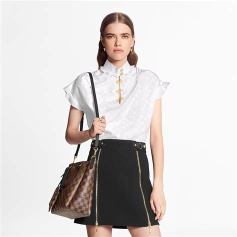 louis vuitton women white blouse|louis vuitton silk blouse.